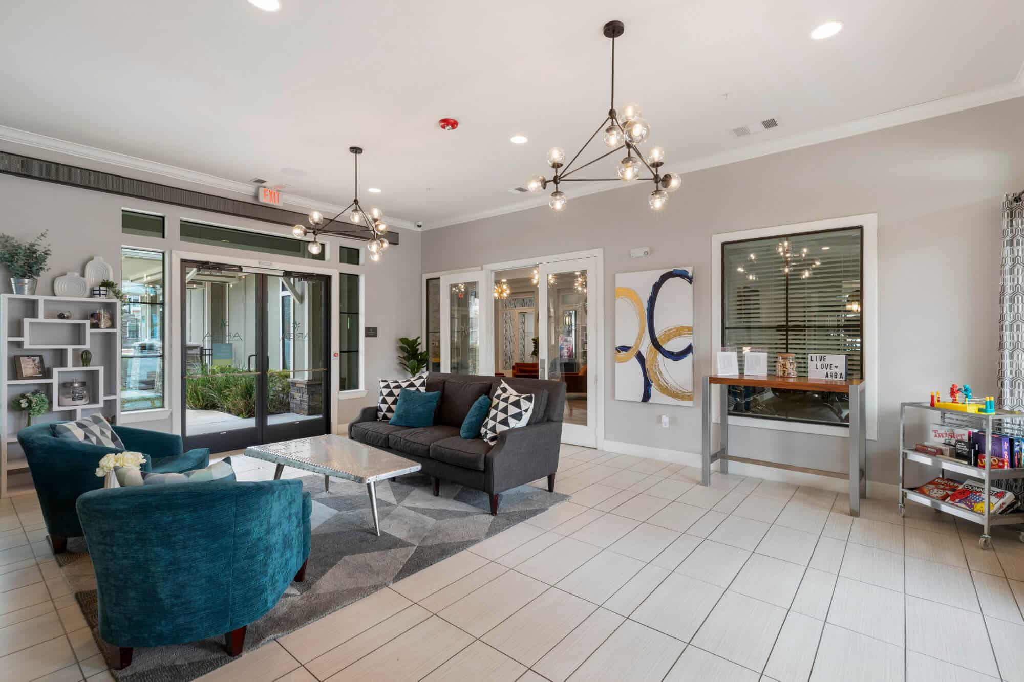 arba san marcos off campus apartments near texas state university resident clubhouse leasing office lobby